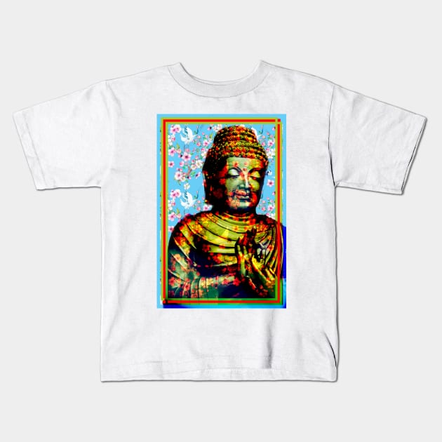 Buddhist Blooming Kids T-Shirt by L'Appel du Vide Designs by Danielle Canonico